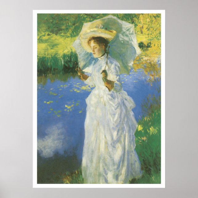 Ein Morgenspaziergang, 1888 John Singer Sargent Poster (Vorne)