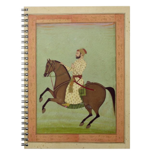 Ein Mughal Adliger zu Pferd, c.1790, vom Larg Notizblock (Vorderseite)