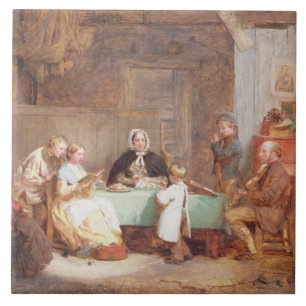 Ein musikalischer Abend (Öl auf Leinwand) 2 Fliese