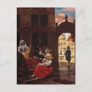 Ein musikalisches Party, 1677 Postkarte