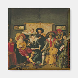 Ein musikalisches Party, c.1625 Magnet