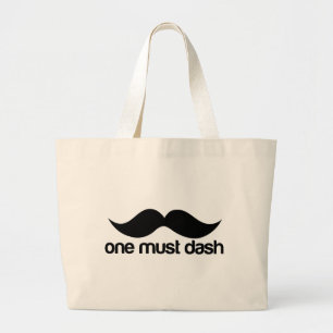 EIN MUSS DASH (MUSTACHE) JUMBO STOFFBEUTEL