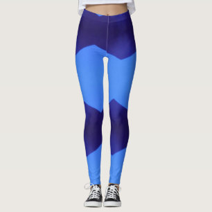 Ein Muster dunkler & Baby blauer Linien Leggings