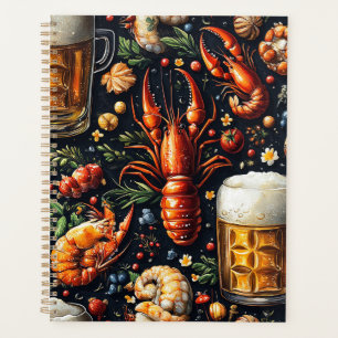 Ein Muster für Bier- und Meeresfrüchtefreunde. Planer
