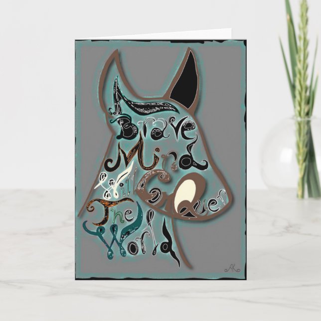 Ein mutiger Geist wird die Welt erobern Karte (Vorderseite)