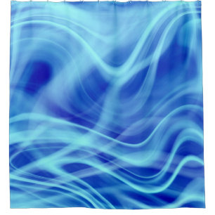 Ein mystischer blauer Nebel Duschvorhang