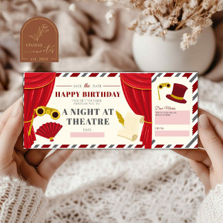Ein Nachttheater Geburtstagsgeschenkgutschein