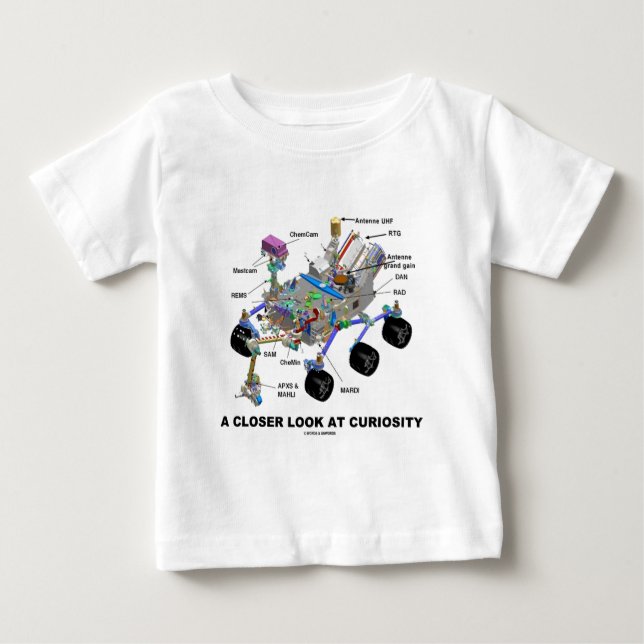 Ein naherer Blick auf Neugier (NASAmarsvagabund) Baby T-shirt (Vorderseite)
