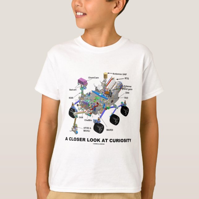 Ein naherer Blick auf Neugier (NASAmarsvagabund) T-Shirt (Vorderseite)