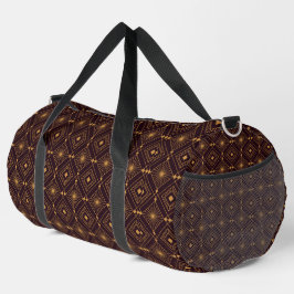 Ein nahtloses geometrisches Muster mit goldener Ku Duffle Bag