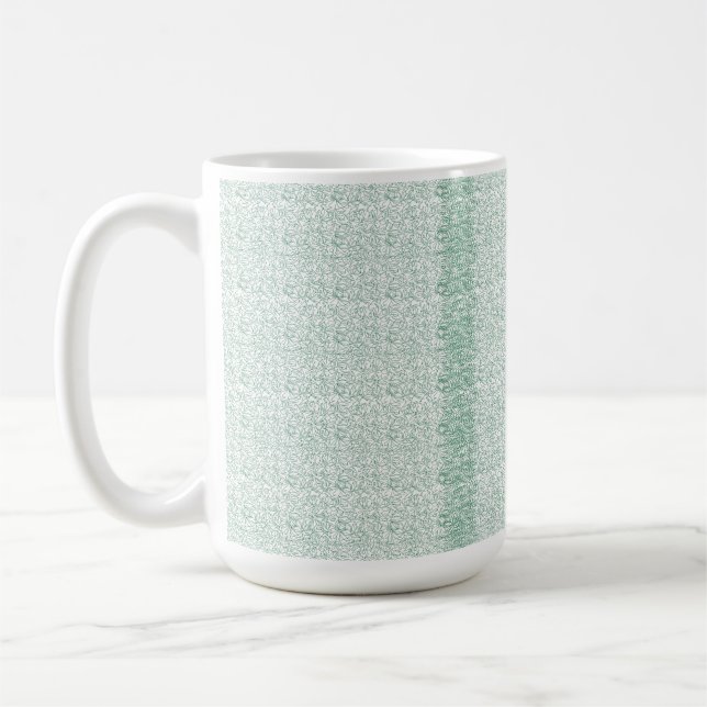 Ein nahtloses geometrisches Muster mit Interlockin Kaffeetasse (Links)