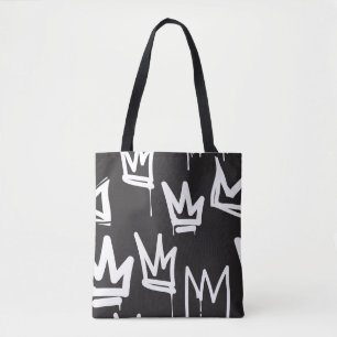 ein nahtloses Muster. Fashion Black and White Gra Tasche