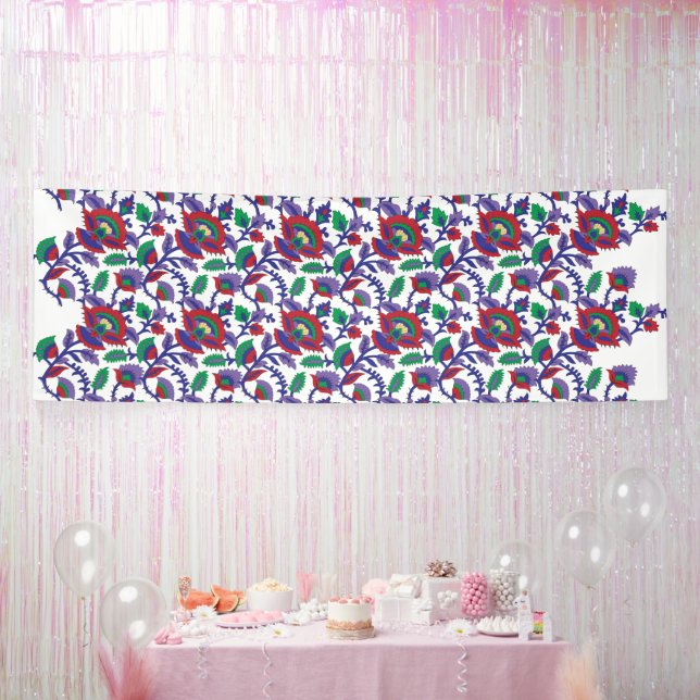 Ein nahtloses, symmetrisches Muster mit Wiederholu Banner (Party)