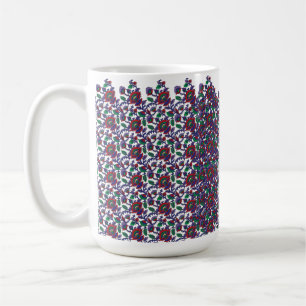 Ein nahtloses, symmetrisches Muster mit Wiederholu Kaffeetasse