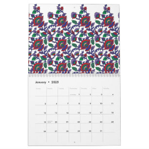 Ein nahtloses, symmetrisches Muster mit Wiederholu Kalender