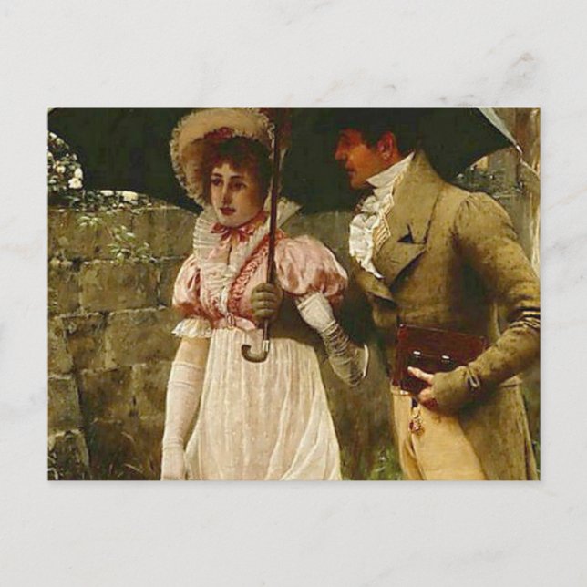 Ein nasses Sonntag Morgen Postkarte (Vorderseite)