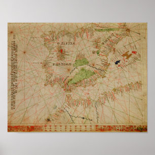 Ein nautischer Atlas Poster