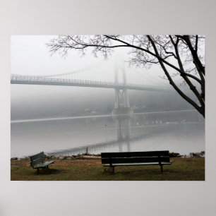 Ein nebeliger Tag um die Mid-Hudson-Brücke Poster