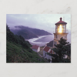 Ein nebliger Tag an der Oregon-Küste bei Heceta Postkarte