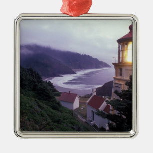Ein nebliger Tag an der Oregon-Küste bei Heceta Silbernes Ornament