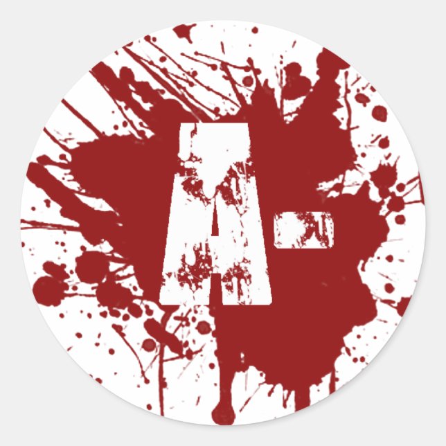Ein negativer Bluttyp Spende Vampire Zombie Runder Aufkleber (Vorderseite)