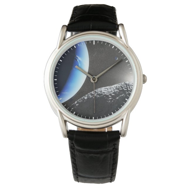 Ein Neptun ist ein winziges Mondlager. Armbanduhr (Vorderseite)