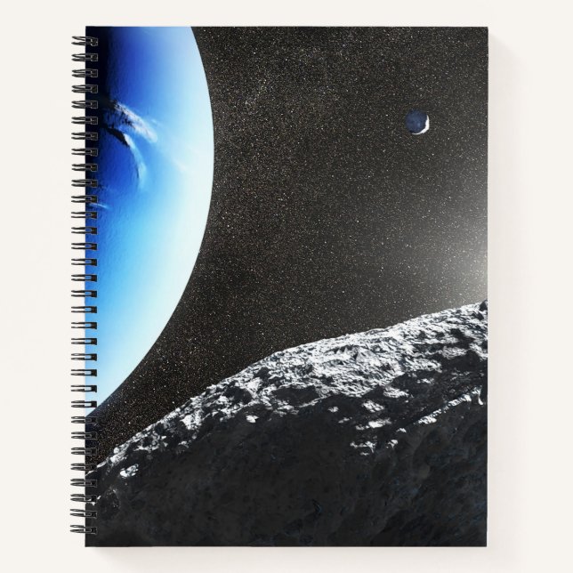 Ein Neptun ist ein winziges Mondlager. Notizbuch (Vorderseite)
