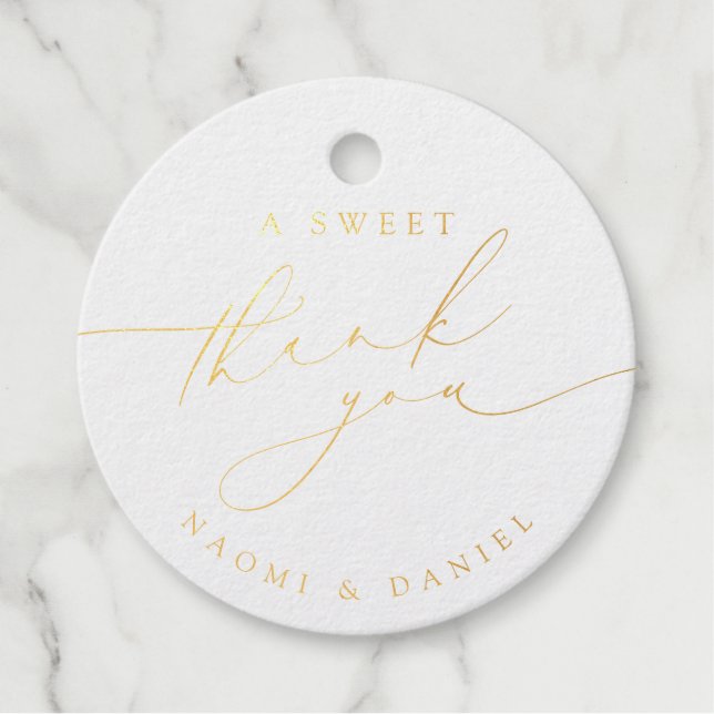 Ein nettes Dankeschön an Minimalistische moderne C Geschenkanhänger (Vorderseite)