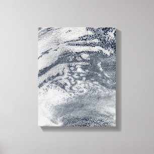 Ein Netz der Wolken über dem Pazifischen Ozean Leinwanddruck