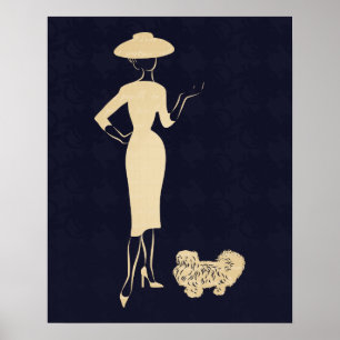 Ein neuer Blick auf Vintage-Mode der 1950er Jahre Poster