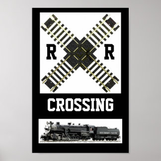 Ein neuer Blick, von einem Eisenbahnschild Poster