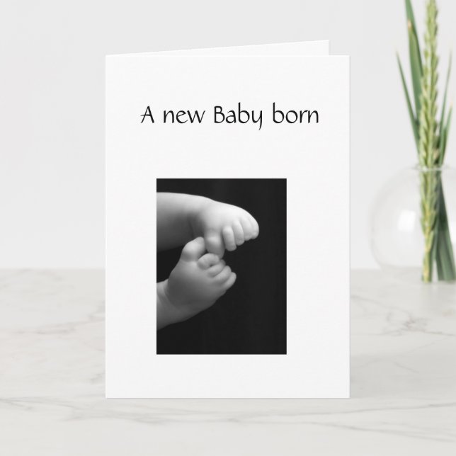 Ein neues Baby geboren Karte (Vorderseite)