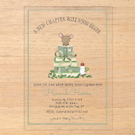 Ein neues Kapitel Acryl-Baby-Shower-Einladung Acryleinladungen
