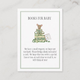 Ein neues Kapitel Baby Shower Buch für Baby Begleitkarte