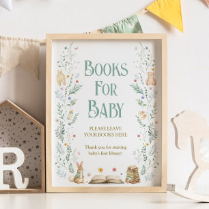 Ein neues Kapitel Baby Shower Bücher für Baby Poster