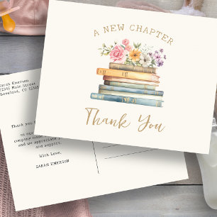 Ein neues Kapitel Baby Shower Danke Postkarte