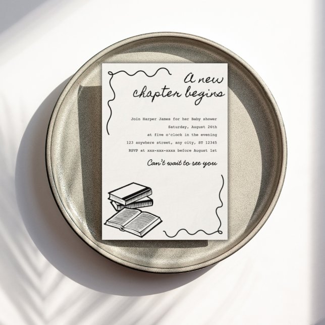 Ein neues Kapitel Babydusche Einladung (Von Creator hochgeladen)