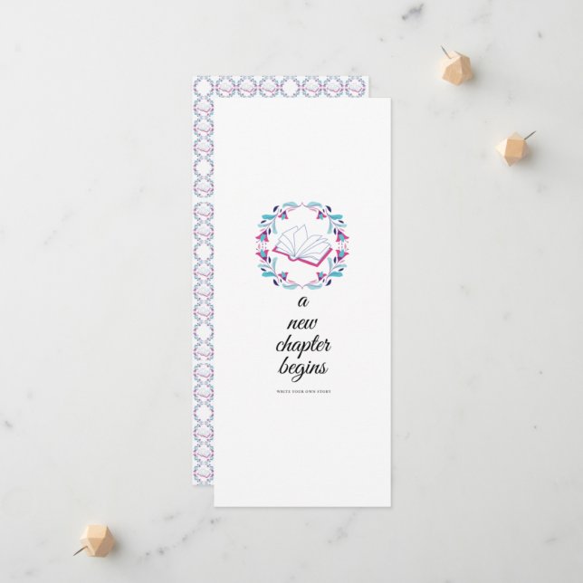 Ein neues Kapitel beginnt Ankündigung (Vorderseite/Rückseite Beispiel)