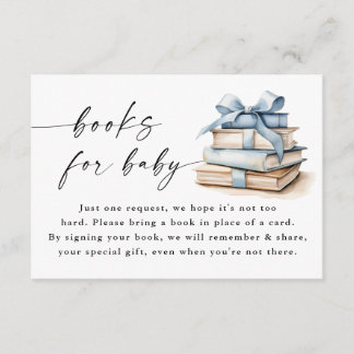 Ein neues Kapitel beginnt Baby Shower Bücher für B Begleitkarte