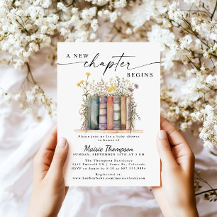 Ein neues Kapitel beginnt Baby Shower, Storybook-T Einladung