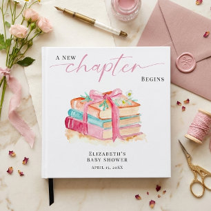 Ein neues Kapitel beginnt Baby Shower Wasserfarbe  Gästebuch