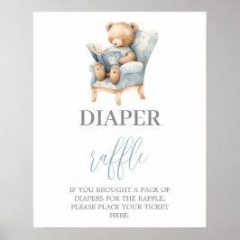 Ein neues Kapitel beginnt Babydusche Windeln Raffl Poster
