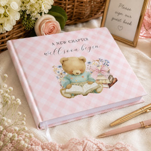 Ein neues Kapitel beginnt Bär Mädchen Bücher Babyp Gästebuch