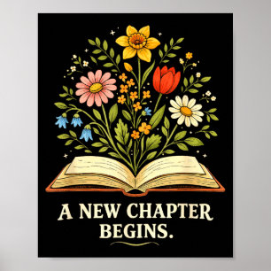 Ein neues Kapitel beginnt Bücherliebhaber inspirie Poster