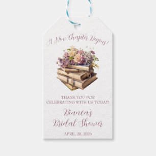 Ein neues Kapitel beginnt! Frühlingsflorales Braut Geschenkanhänger
