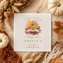 Ein neues Kapitel beginnt Herbst Floral Book Baby 