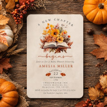 Ein neues Kapitel beginnt Herbst Florales Buch Bab