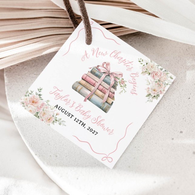 Ein neues Kapitel beginnt mit der Babydusche Geschenkanhänger (Von Creator hochgeladen)