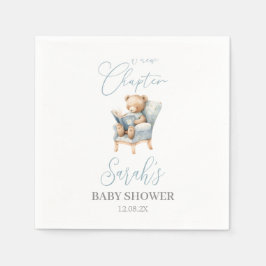 Ein neues Kapitel beginnt mit der Bear Baby Dusche Serviette
