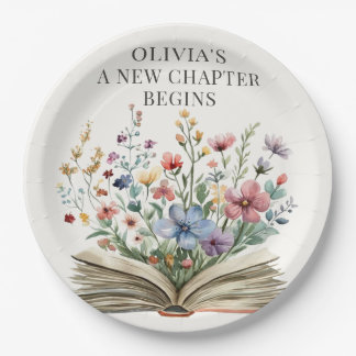 Ein neues Kapitel beginnt mit Wildblume Book Baby  Pappteller